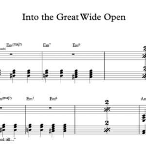 Keyboard Sheet Music for "Into the Great Wide Open" by Tom Petty