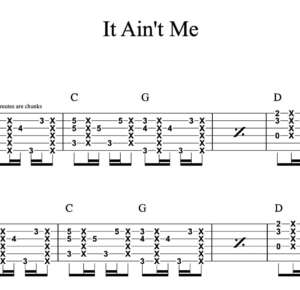 Lead Guitar Tablature for "It Ain't Me" by Selena Gomez