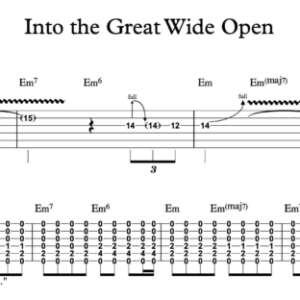 Lead Guitar Tablature for "Into the Great Wide Open" by Tom Petty