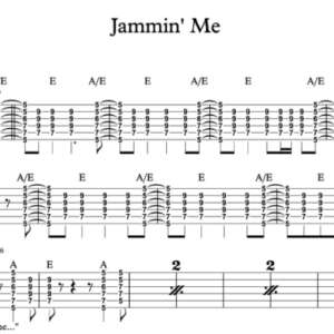 Lead Guitar Tablature for "Jammin' Me" by Tom Petty
