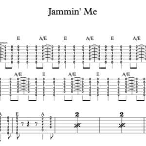 Rhythm Guitar Tablature for "Jammin' Me" by Tom Petty
