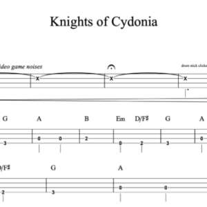 Bass Guitar Tablature for "Knights of Cydonia" by Muse
