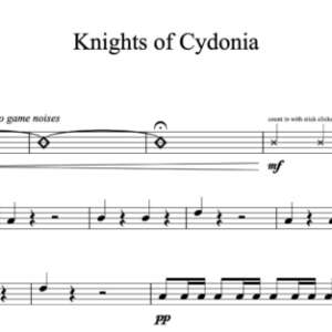 Drum Sheet Music for "Knights of Cydonia" by Muse