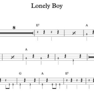 Bass Guitar Tablature for "Lonely Boy" by The Black Keys