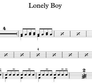 Drum Sheet Music for "Lonely Boy" by The Black Keys