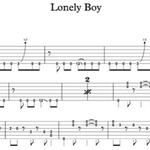 Lead Guitar Tablature for "Lonely Boy" by The Black Keys
