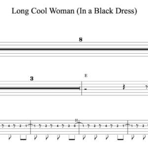 Lead Guitar Tablature for "Long Cool Woman (In a Black Dress)" by The Hollies