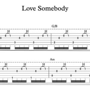 Lead Guitar Tablature for "Love Somebody" by Maroon 5