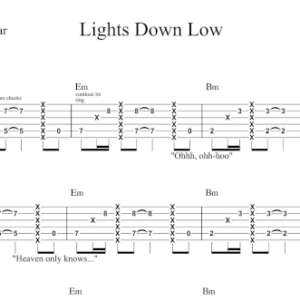 Lead Guitar Tablature for "Lights Down Low" by Max.