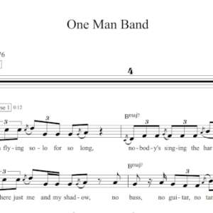 Melody Sheet Music for "One Man Band" by Old Dominion.