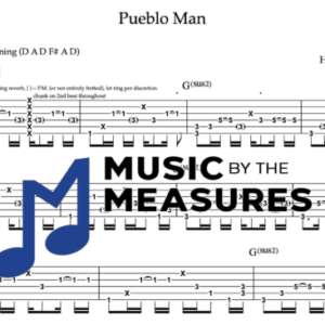 Rhythm Guitar Tablature for "Pueblo Man" by Hermanos Gutiérrez