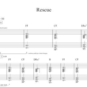 Keyboard Sheet Music for "Rescue" by Lauren Daigle.