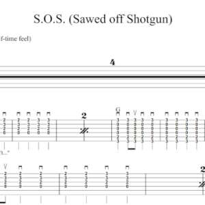 Strum Guitar Tablature for "S.O.S. (Sawed off Shotgun)" by The Glorious Sons.