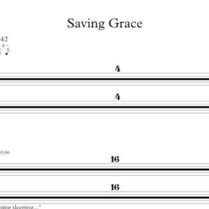 Keyboard Sheet Music for "Saving Grace" by Tom Petty.