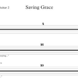 Lead Guitar 2 Tablature for "Saving Grace" by Tom Petty.