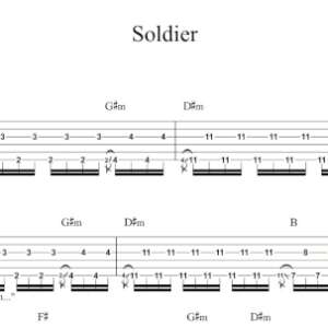 Lead Guitar Tablature for "Soldier" by James TW.
