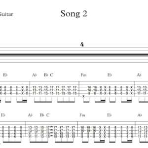Lead Guitar Tablature for "Song 2" by Blur.