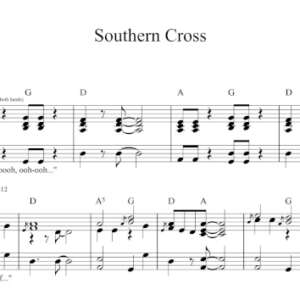 Keyboard Sheet Music for "Southern Cross" by Crosby, Stills & Nash.