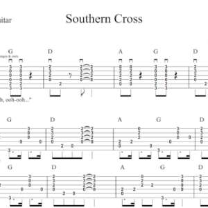 Lead Guitar Tablature for "Southern Cross" by Crosby, Stills & Nash.