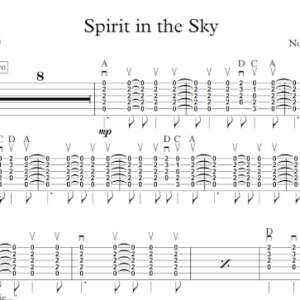 Strum Guitar Tablature for "Spirit in the Sky" by Norman Greenbaum.