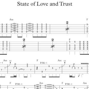 Lead Guitar Tablature for "State of Love and Trust" by Pearl Jam.