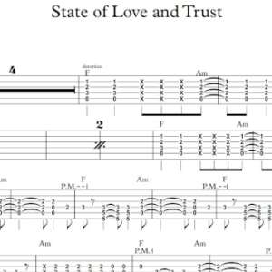 Rhythm Guitar Tablature for "State of Love and Trust" by Pearl Jam.