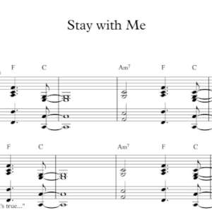Keyboard Sheet Music for "Stay with Me" by Sam Smith.