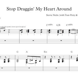 Keyboard Sheet Music for "Stop Draggin' My Heart Around" by Stevie Nicks (with Tom Petty & The Heartbreakers).