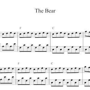 Keyboard Sheet Music for "The Bear" by Shred Kelly.