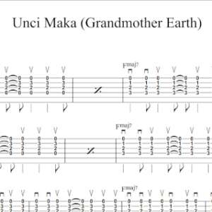 Strum Guitar Tablature for "Unci Maka (Grandmother Earth)" by Ayla Schafer.