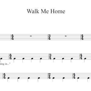Drum Sheet Music for "Walk Me Home" by Pink.