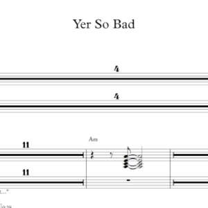 Keyboard Sheet Music for "Yer So Bad" by Tom Petty.