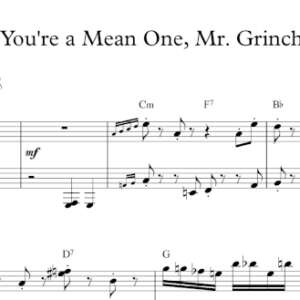 Keyboard Sheet Music for "You're a Mean One, Mr. Grinch" by Darius Rucker.