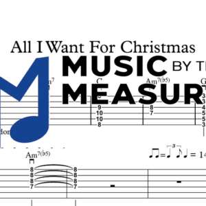 All I Want For Christmas by Mariah Carey rhythm guitar sheet music, accurately arranged, preview