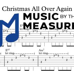 Christmas All Over Again by Tom Petty accurate lead guitar sheet music transcription preview