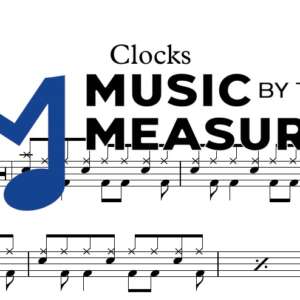 Clocks by Coldplay accurate drums sheet music transcription preview