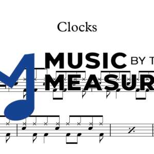 Clocks drums sheet music preview – Coldplay accurate transcription