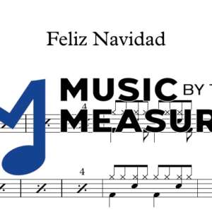 Feliz Navidad by Jose Feliciano accurate drums sheet music transcription preview