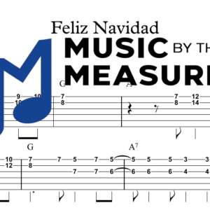 Feliz Navidad by Jose Feliciano accurate rhythm guitar sheet music transcription preview