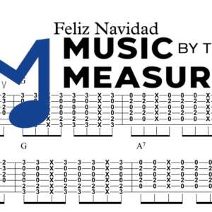 Feliz Navidad by Jose Feliciano accurate arrangement strum guitar sheet music preview