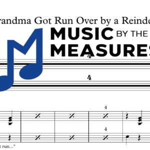 Grandma Got Run Over by a Reindeer by Dr. Elmo accurate keyboard sheet music transcription preview
