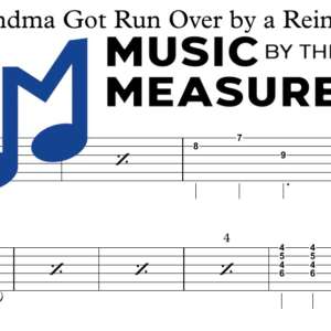 Grandma Got Run Over by a Reindeer by Dr. Elmo accurate lead guitar sheet music transcription preview