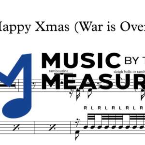 Happy Xmas (War is Over) by John Lennon accurate drums sheet music transcription preview