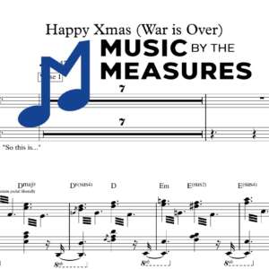 Happy Xmas (War Is Over) by John Lennon accurate keyboard sheet music transcription preview