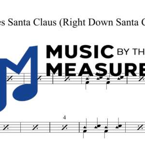 Here Comes Santa Claus (Right Down Santa Claus Lane) by Gene Autry accurate drums sheet music transcription preview