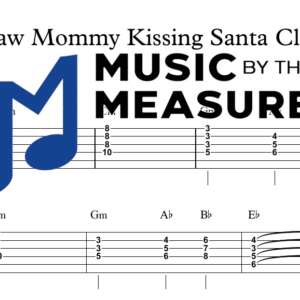I Saw Mommy Kissing Santa Claus by Jackson 5 accurate lead guitar sheet music transcription preview