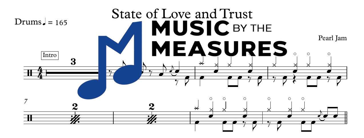 state-of-love-and-trust-pearl-jam-drums-sheet-music-preview State of Love and Trust by Pearl Jam accurate drums sheet music transcription preview