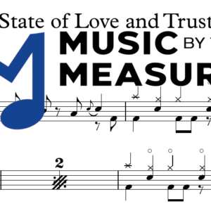 State of Love and Trust by Pearl Jam accurate drums sheet music transcription preview