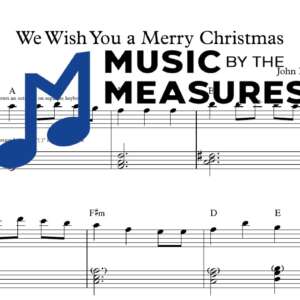 We Wish You a Merry Christmas by John Denver accurate keyboard sheet music transcription preview