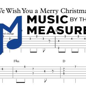 We Wish You a Merry Christmas by John Denver and The Muppets accurate rhythm guitar sheet music transcription preview
